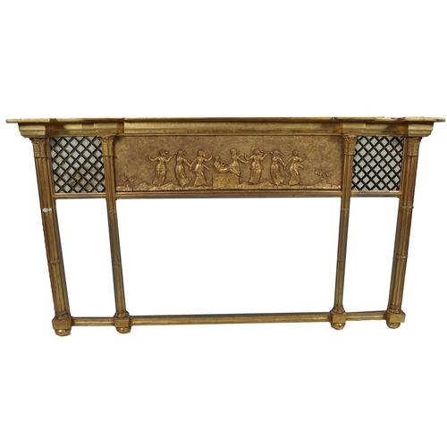 463 - 19TH-CENTURY GILT FRAMED OVERMANTEL