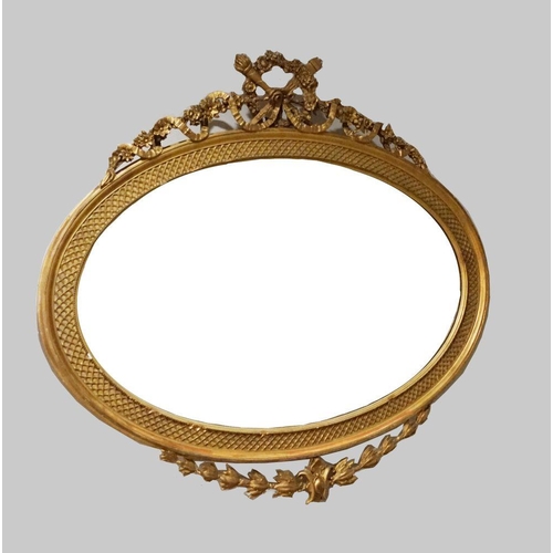 466 - 19TH-CENTURY GILT FRAMED OVERMANTEL MIRROR