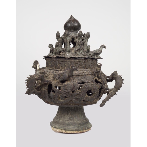 468 - CHINESE ARCHAIC BRONZE CENSER