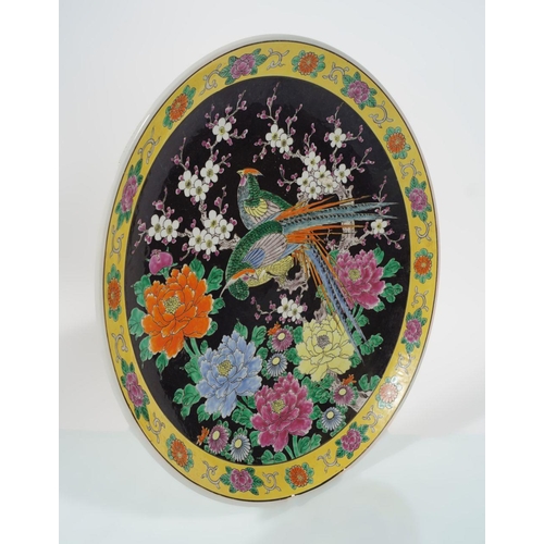 48 - LARGE CHINESE POLYCHROME CHARGER