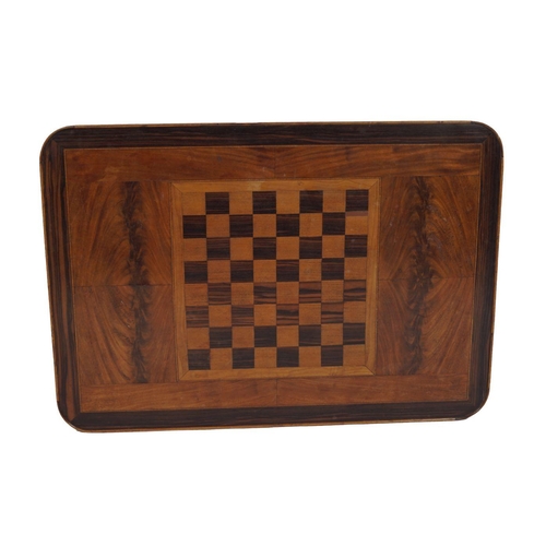 49 - LATE 19TH-CENTURY PARQUETRY CHESS TABLE