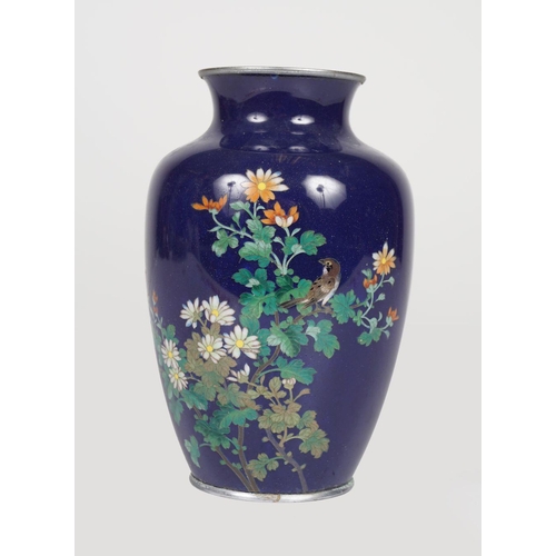 51 - 19TH-CENTURY JAPANESE ENAMELLED VASE