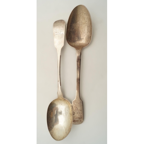 540 - PAIR IRISH SILVER SERVING SPOONS