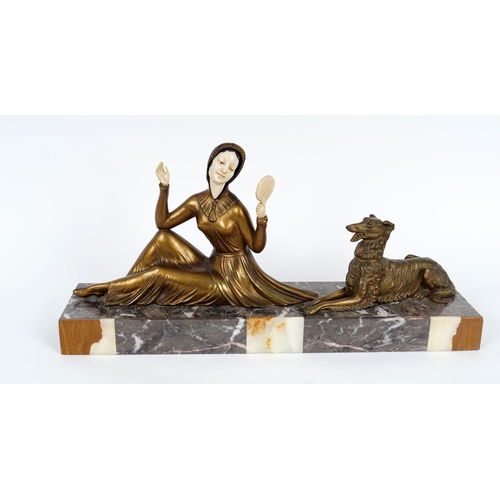 741 - ART DECO BRONZED FIGURE