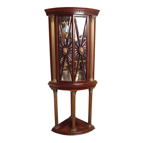 79 - 19TH-CENTURY MAHOGANY CORNER CABINET