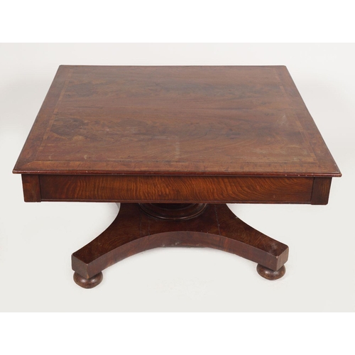 97 - 19TH-CENTURY MAHOGANY & CROSSBANDED COFFEE TABLE