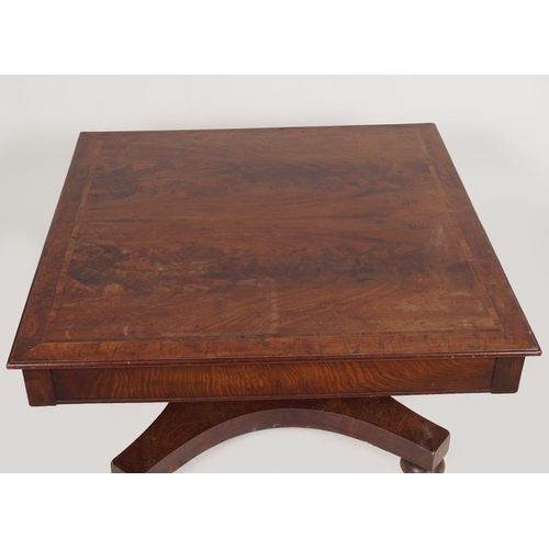 97 - 19TH-CENTURY MAHOGANY & CROSSBANDED COFFEE TABLE