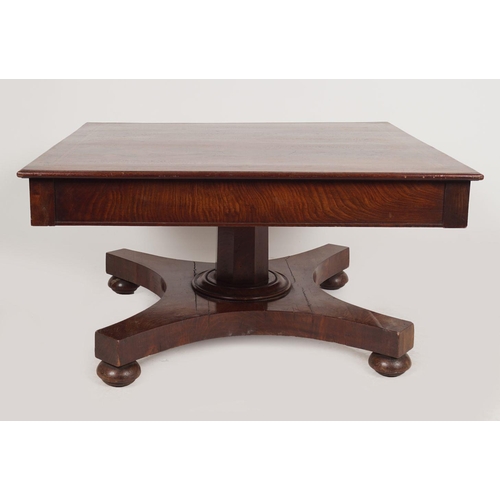 97 - 19TH-CENTURY MAHOGANY & CROSSBANDED COFFEE TABLE