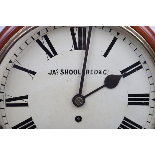 12 - 19TH-CENTURY MAHOGANY CASED WALL CLOCK