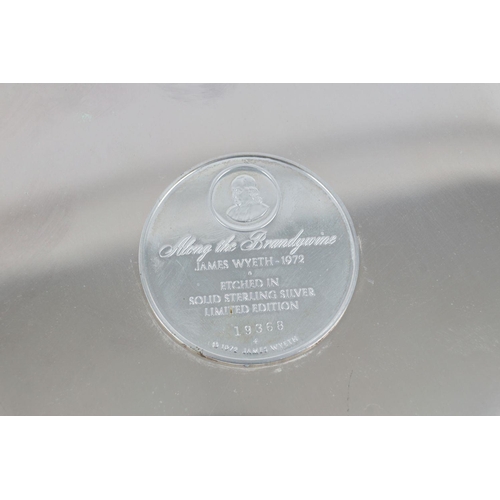 1219 - 3 WYATT SILVER COMMEMORATIVE PLATES