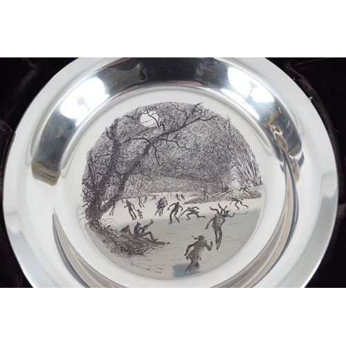 1219 - 3 WYATT SILVER COMMEMORATIVE PLATES