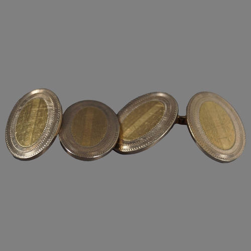 1228 - 2 PAIRS OF SILVER AND GILT CUFFLINKS