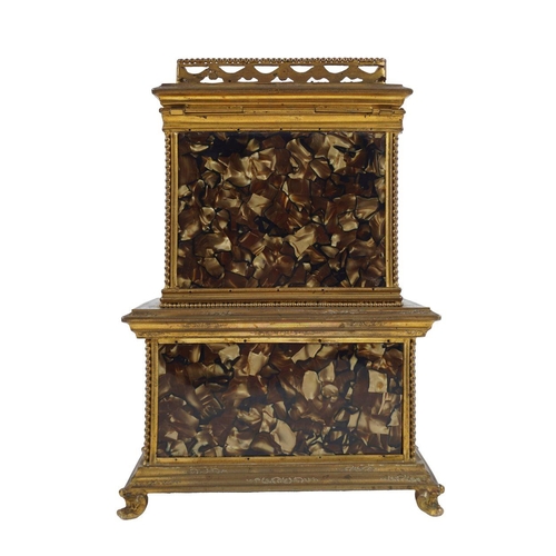 125 - 19TH-CENTURY ORMOLU JEWELLERY TABLE CABINET