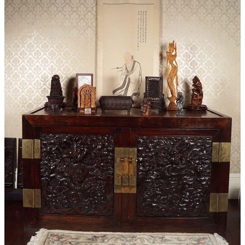 13 - CHINESE QING DYNASTY HARDWOOD PALACE CABINET