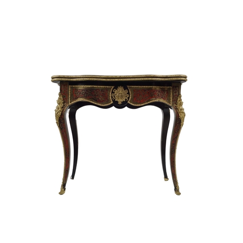 141 - 19TH-CENTURY BOULLE CARD TABLE