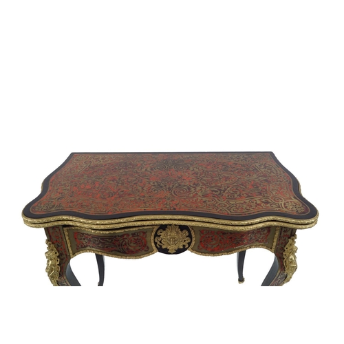 141 - 19TH-CENTURY BOULLE CARD TABLE