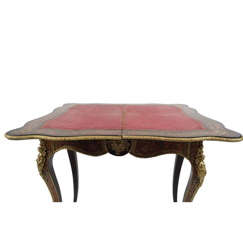 141 - 19TH-CENTURY BOULLE CARD TABLE