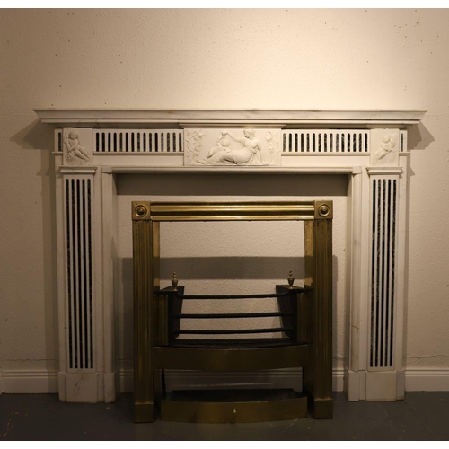 145 - NEO-CLASSICAL MARBLE CHIMNEY PIECE