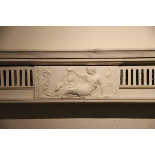 145 - NEO-CLASSICAL MARBLE CHIMNEY PIECE