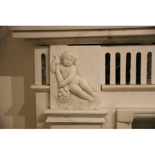 145 - NEO-CLASSICAL MARBLE CHIMNEY PIECE