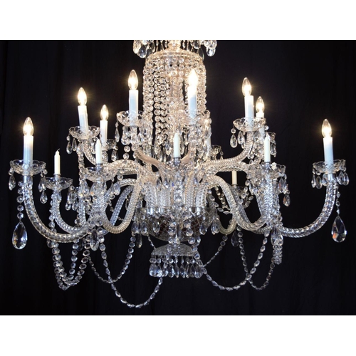 161 - IMPORTANT IRISH CRYSTAL CHANDELIER