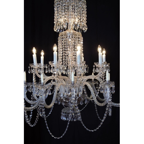 161 - IMPORTANT IRISH CRYSTAL CHANDELIER