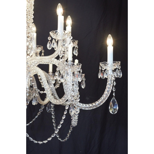 161 - IMPORTANT IRISH CRYSTAL CHANDELIER