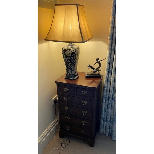 178 - GEORGE III STYLE MAHOGANY BEDSIDE CHEST