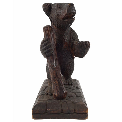 180 - CARVED 19TH-CENTURY BLACK FOREST BEAR