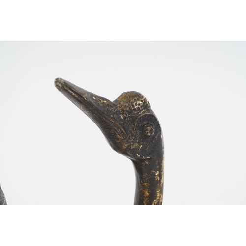 193 - PAIR 19TH-CENTURY BRONZE DUCKS