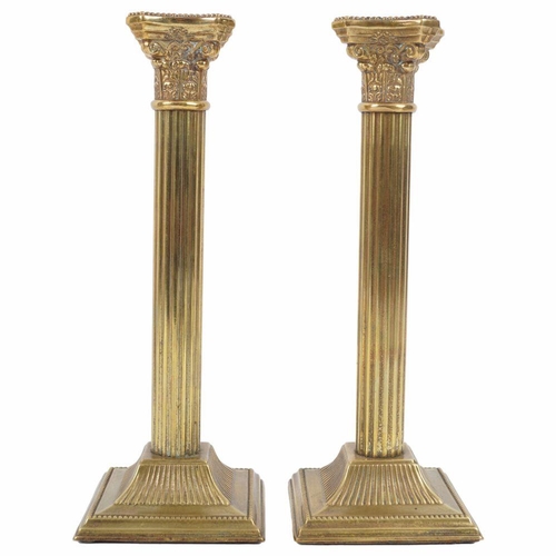 204 - PAIR OF 19TH-CENTURY BRASS CANDLESTICKS