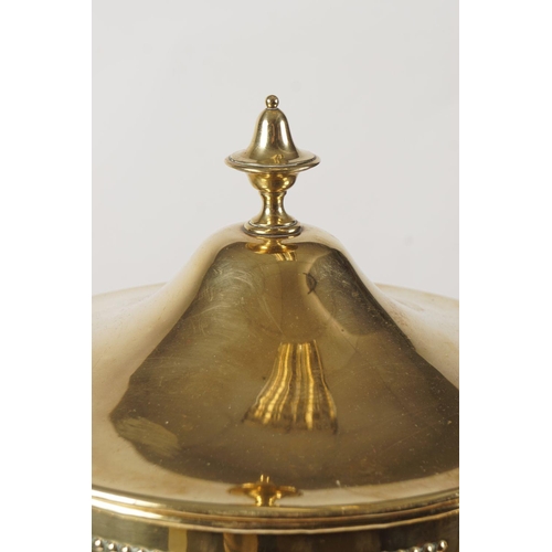 210 - EDWARDIAN NEO-CLASSICAL BRASS LOG URN