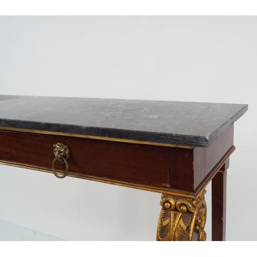 214 - NAPOLEON III MAHOGANY & PARCEL-GILT CONSOLE