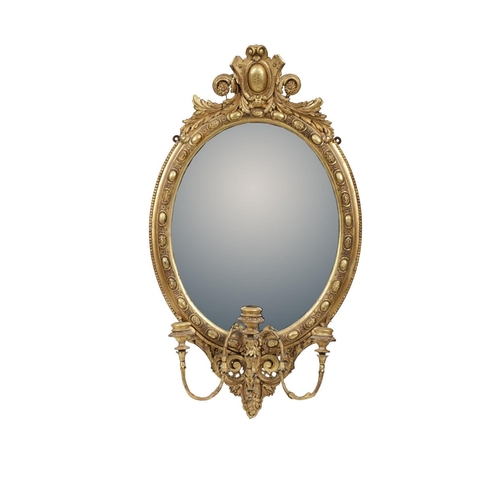 217 - PAIR 19TH-CENTURY GILT FRAMED GIRANDOLE MIRRORS