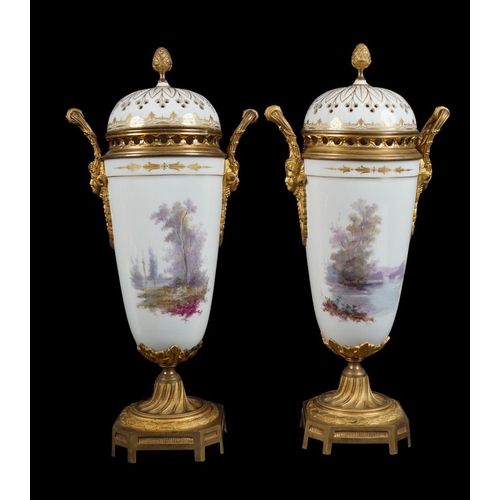 225 - PAIR 19TH-CENTURY SEVRES VASES