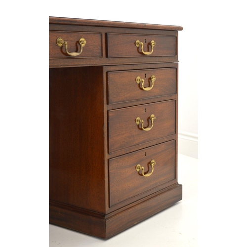 234 - WITHDRAWN LARGE GEORGE III STYLE MAHOGANY PARTNER'S DESK