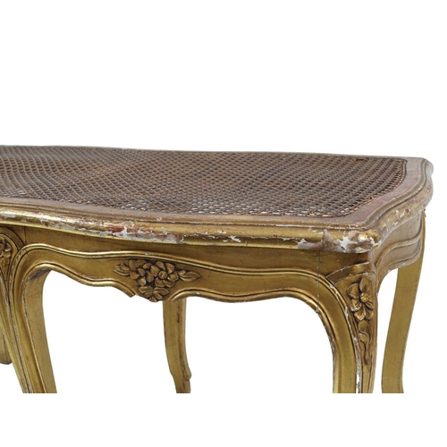 238 - EDWARDIAN LOUIS XVI STYLE GILT FRAMED STOOL