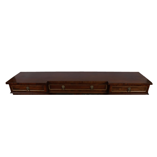 241 - REGENCY MAHOGANY INVERTED BREAKFRONT BOOKCASE