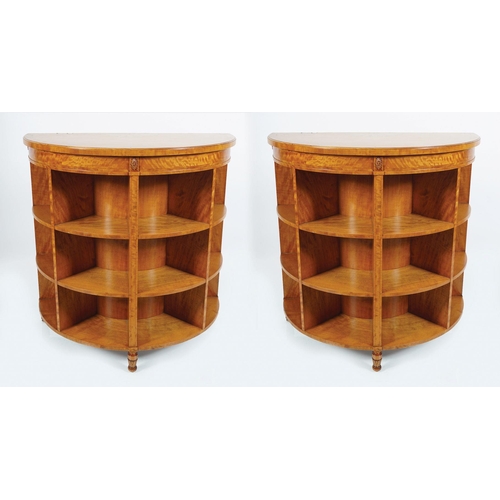 242 - PAIR OF SATINWOOD & INLAID PIER CABINETS