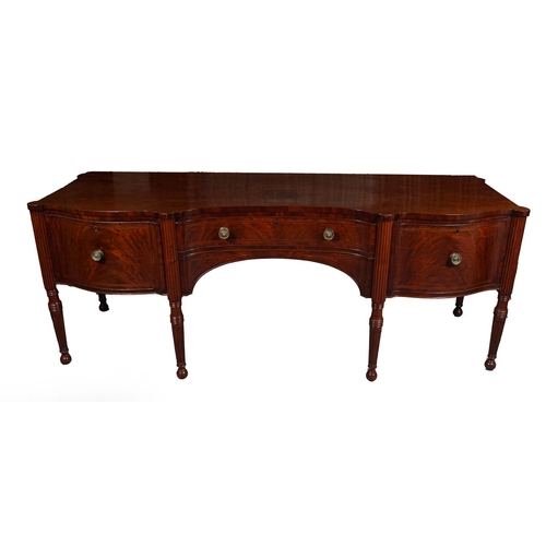 246 - LARGE REGENCY MAHOGANY & INLAID SIDEBOARD