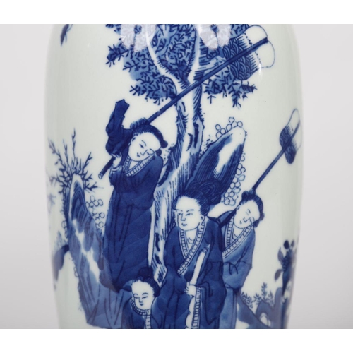 258 - 19TH-CENTURY JAPANESE BLUE AND WHITE VASE