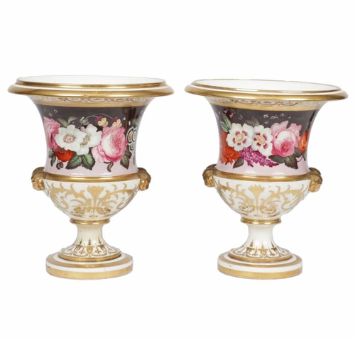 265 - PAIR COALPORT PORCELAIN URNS