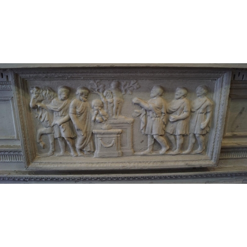 269 - 19TH-CENTURY PAINTED CLASSICAL CHIMNEY PIECE