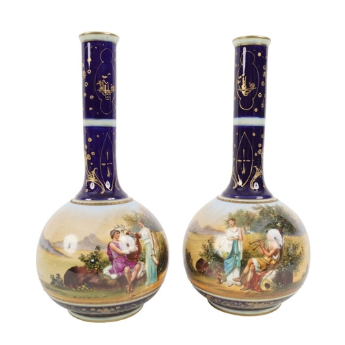 277 - PAIR 19TH-CENTURY VIENNA PORCELAIN VASES