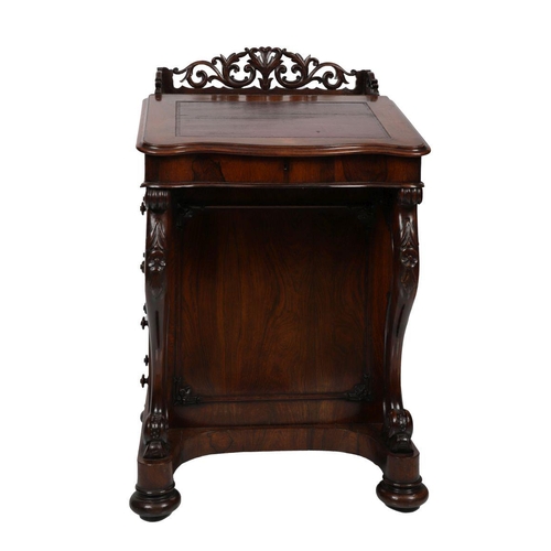 278 - VICTORIAN ROSEWOOD DAVENPORT