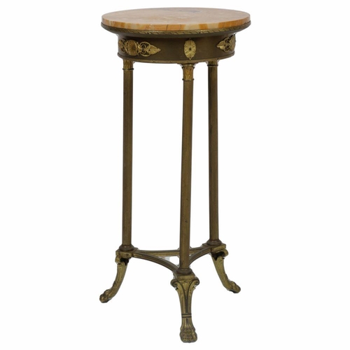 296 - NAPOLEON III ORMOLU AND MARBLE LAMP TABLE