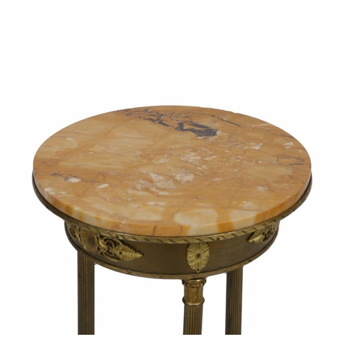 296 - NAPOLEON III ORMOLU AND MARBLE LAMP TABLE