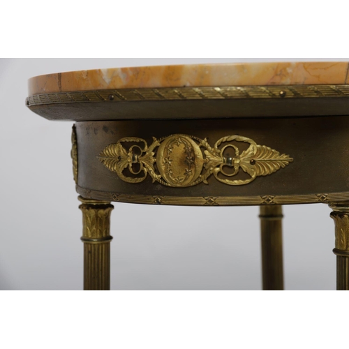 296 - NAPOLEON III ORMOLU AND MARBLE LAMP TABLE