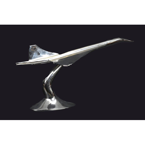 298 - CHROME SCALE MODEL OF CONCORDE