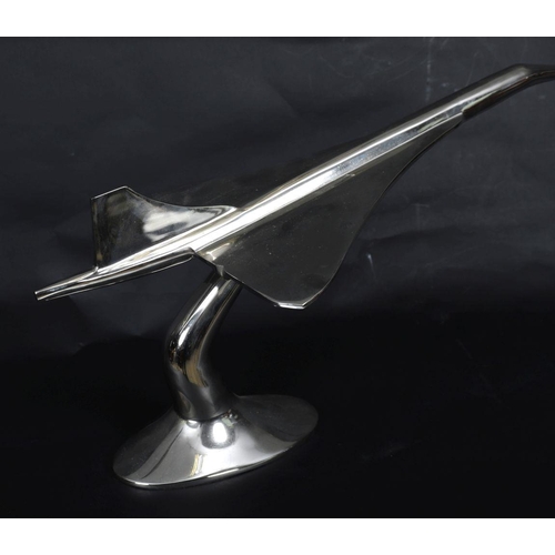 298 - CHROME SCALE MODEL OF CONCORDE